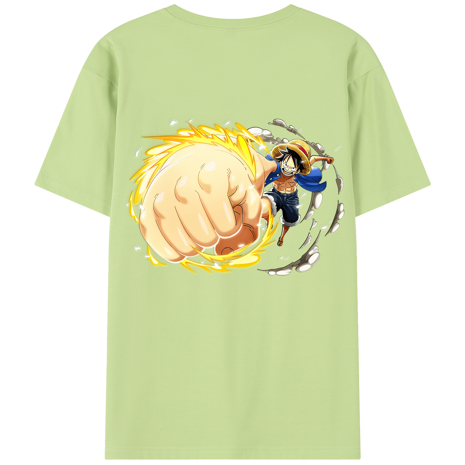ワンピース モンキー・D・ルフィ ONE PIECE Monkey D. Luffy 綿100％半袖Tシャツ（背面プリント）